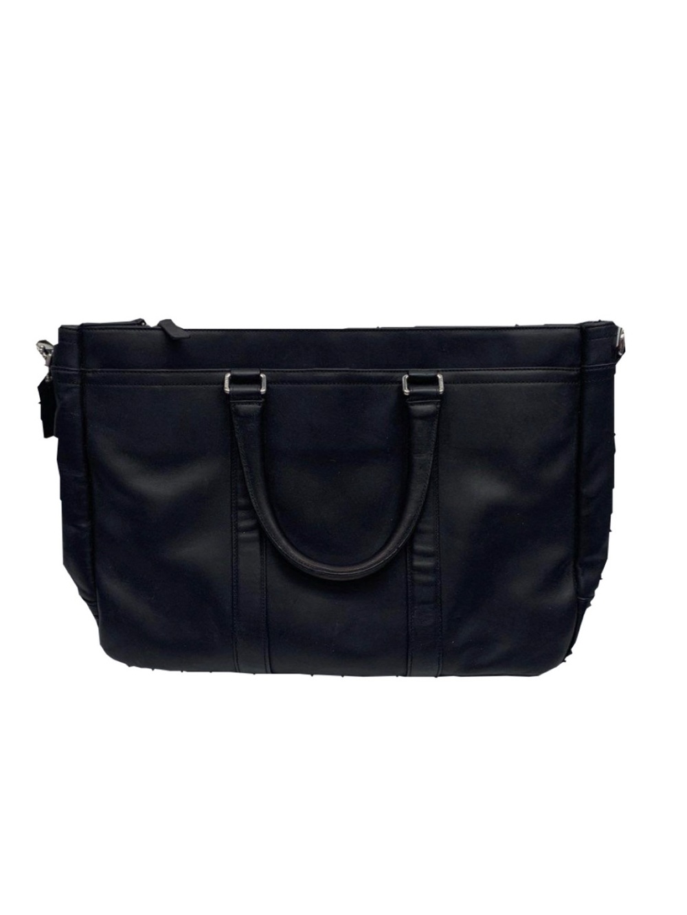 Coach Black Leather Tote Bag that has been authenticated